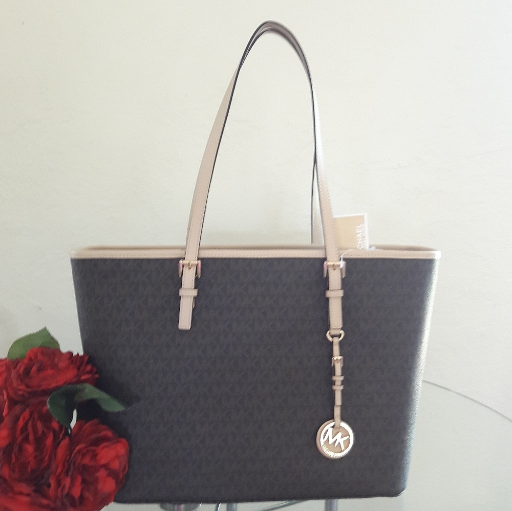 NWT MICHAEL KORS JET SET TRAVEL TZ TOTE PURSE